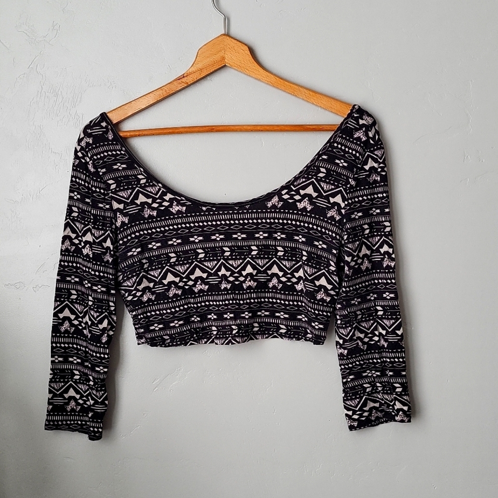 DNA Couture Aztecan Crop Top Size L